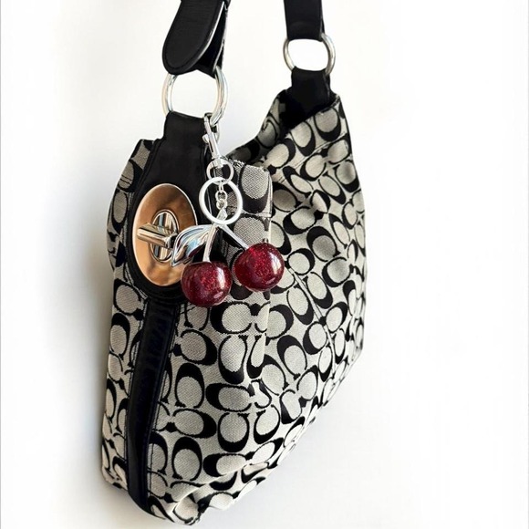 Y2k Coach Canvas Penelope Large Turnlock Monogram Signature Hobo Shoulder Bag - Picture 1 of 9